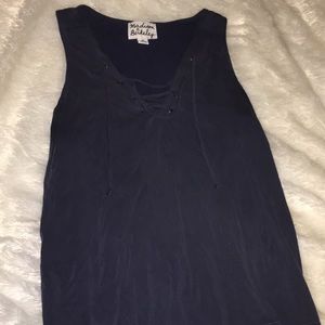 Nordstrom brand navy front lace shirt worn once